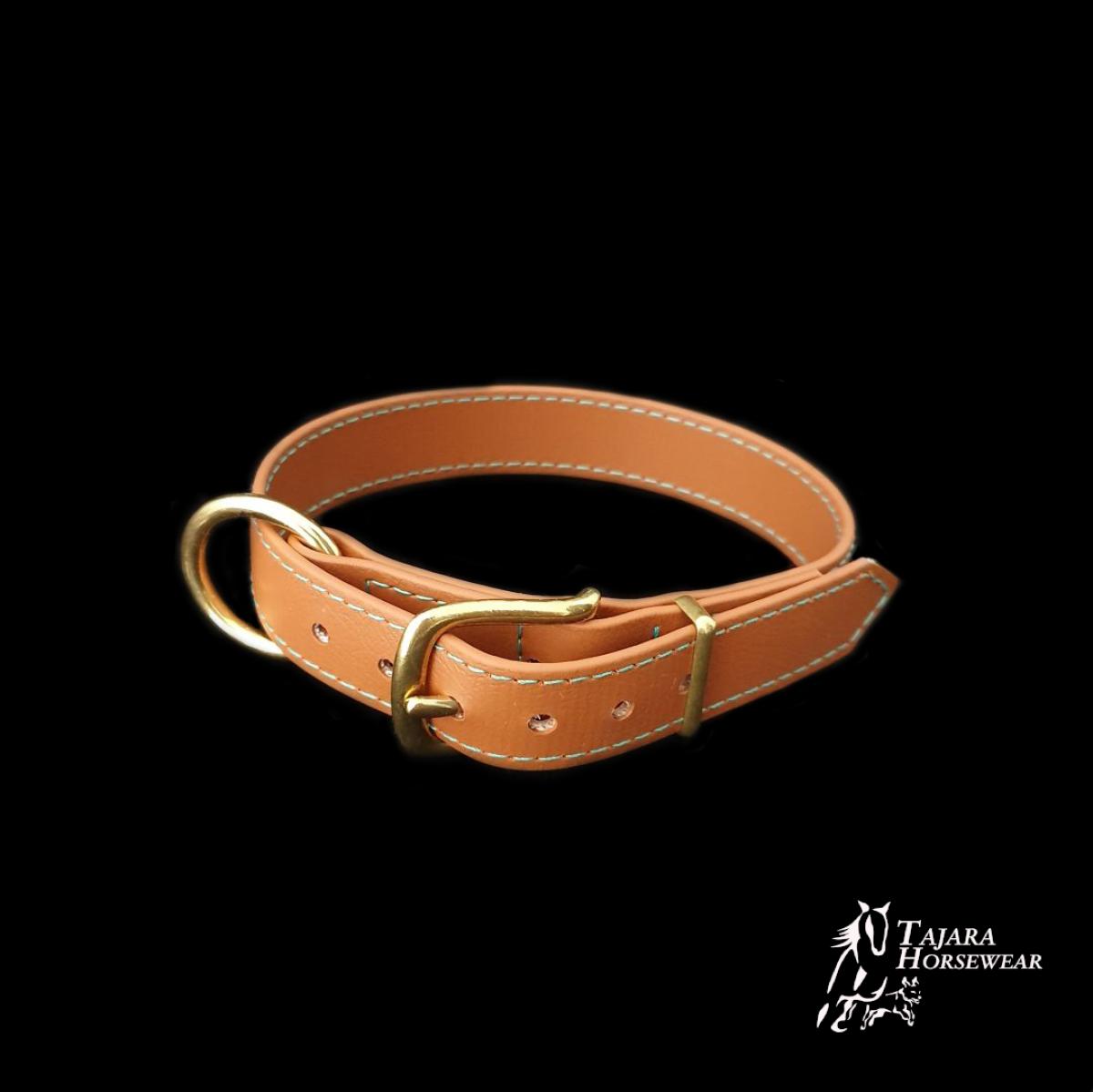 Hunde Halsband 34-42cm, hellbraun, (AH20-22)